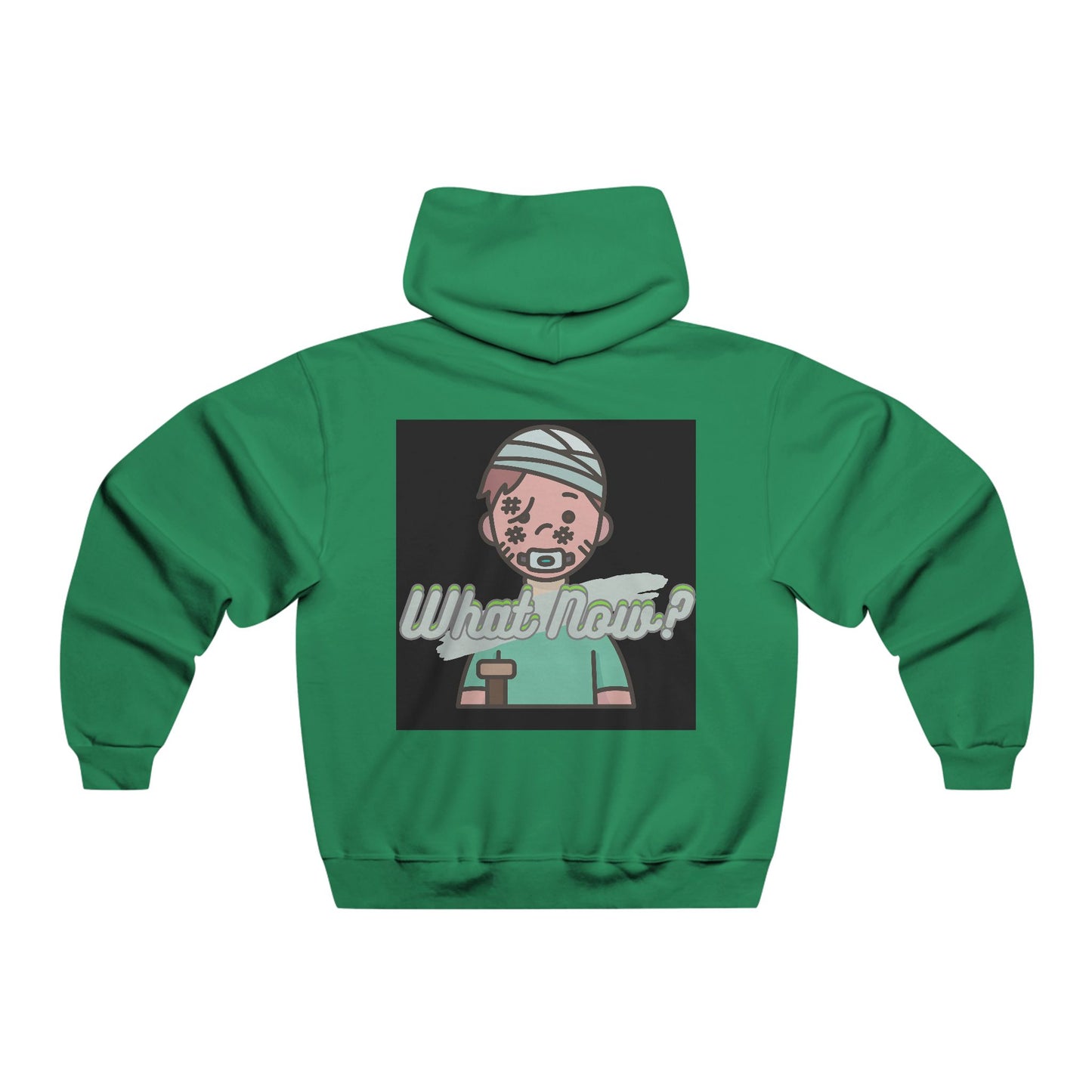 Trendy Graphic Hoodie - "What Now?" Streetwear (Green/Black)