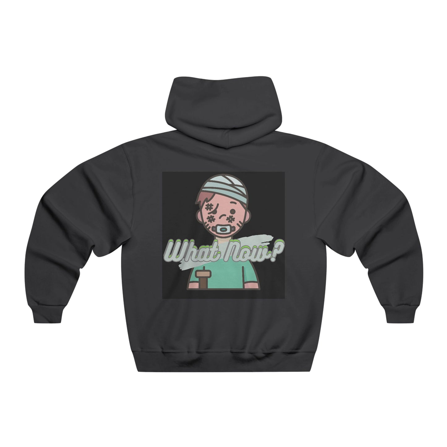 Trendy Graphic Hoodie - "What Now?" Streetwear (Green/Black)